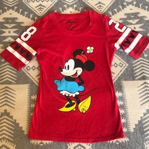 Disney mini mouse baseball tee shirt